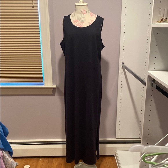 Isaac Mizrahi Black Sleeveless Sheath Maxi Dress - Picture 1 of 8